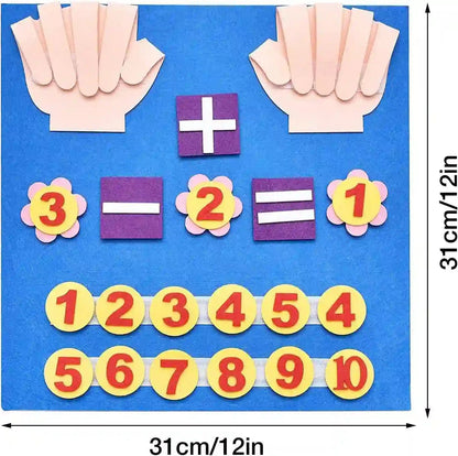 LAVAGNA IN FELTRO - operazioni matematiche con le mani - BAZAR360