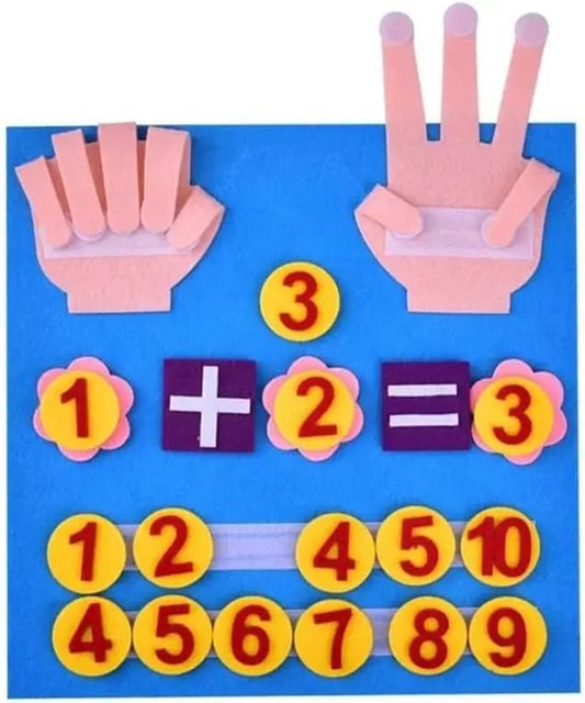 LAVAGNA IN FELTRO - operazioni matematiche con le mani - BAZAR360