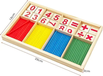 GIOCO EDUCATIVO MONTESSORI – Numeri, Operazioni e Bastoncini Colorati in Legno - BAZAR360